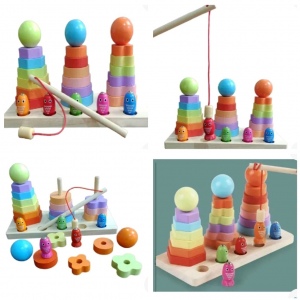 Stacking Towers And Fishing Game