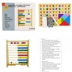 Abacus With Magnetic Board, Numbers And Tangram