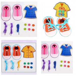 Button And Shoe Lace Up