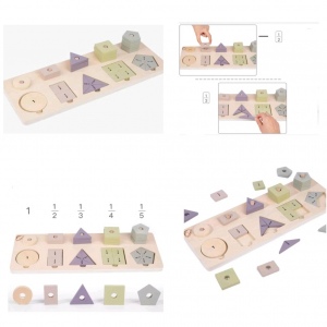 Counting, Shape Fractions And Stacking Board