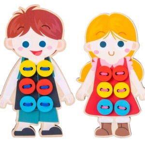 Boy And Girl Button Threading
